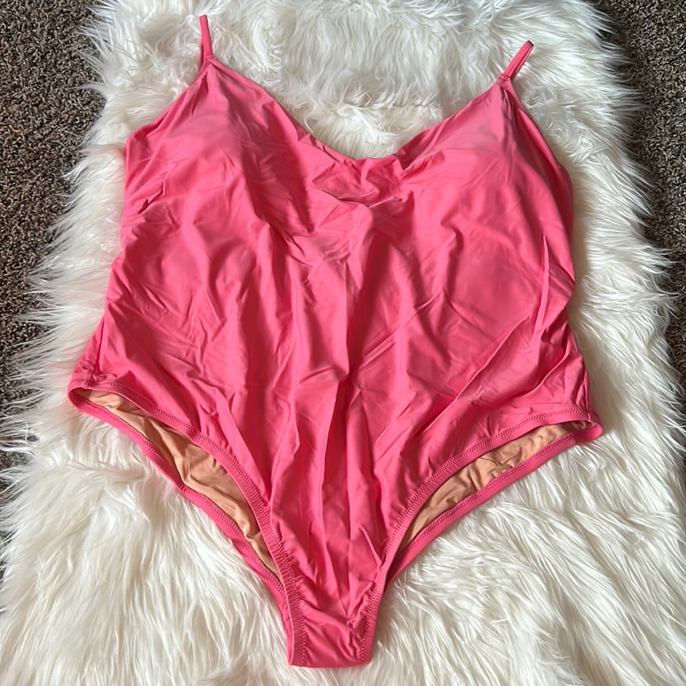 NWT J. Crew Light Pink Scoop Neck One Piece Swimsuit 22